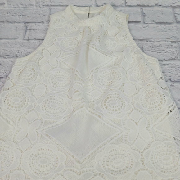 Erin Fetherston cream lace peplum eyelet dress - Picture 9 of 14